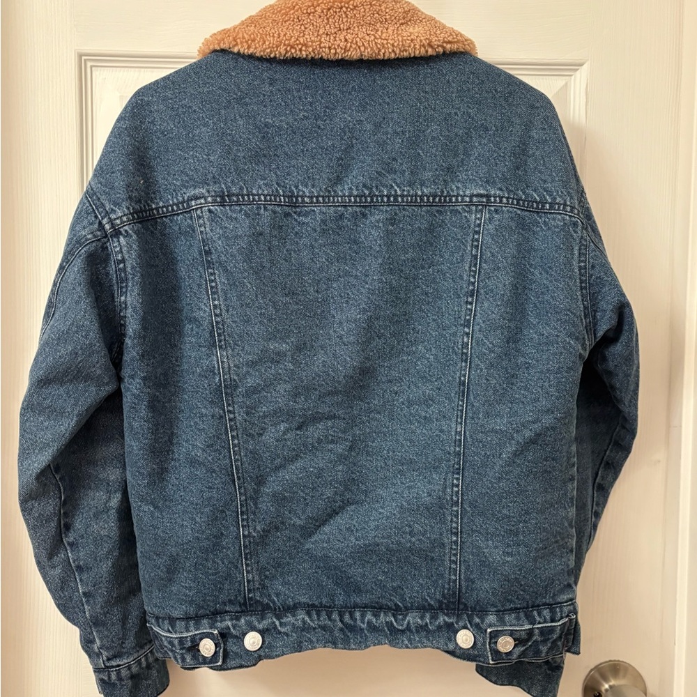 Anthropologie Pilcro Sherpa Lined Denim Jean Jacket Women’s XS - Picture 2 of 3